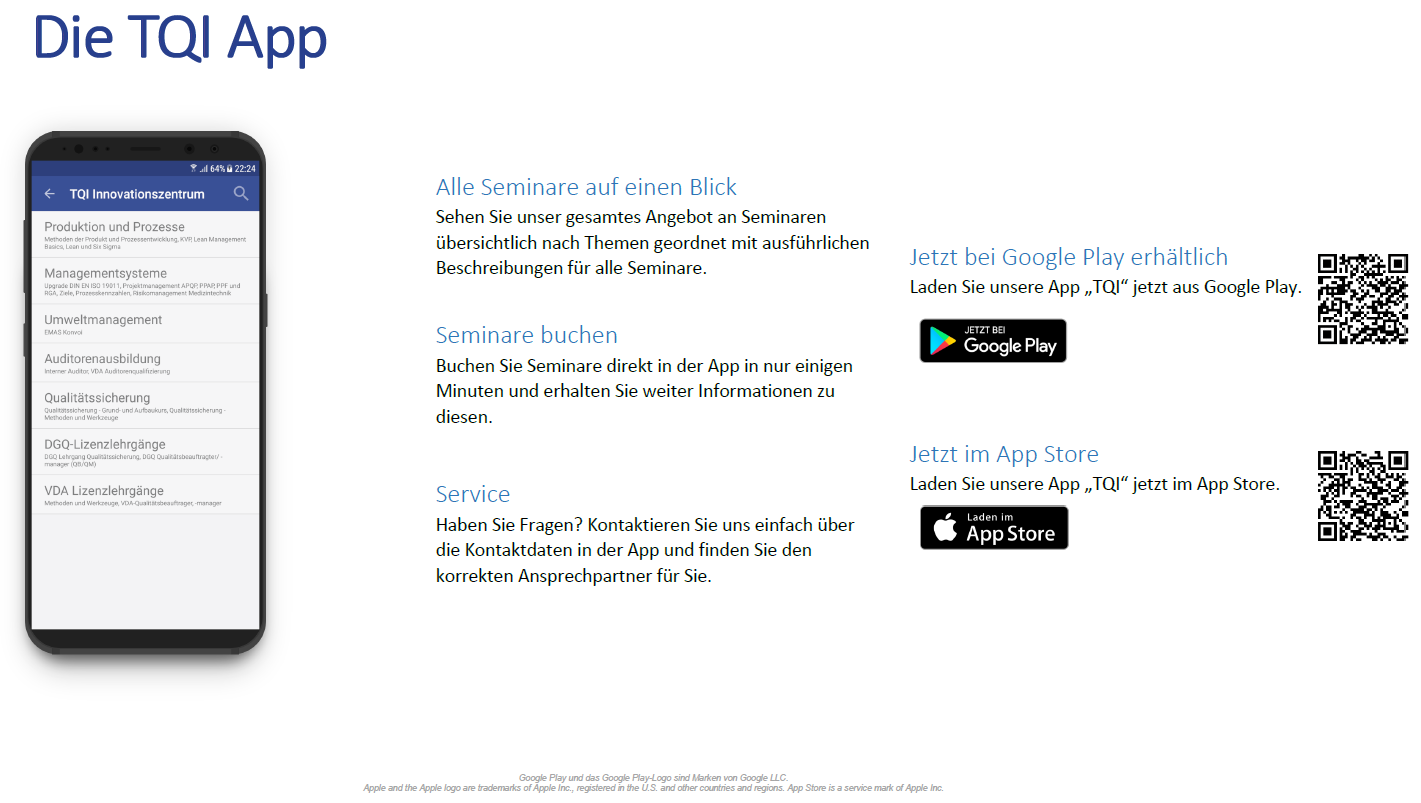 Werbeflyer TQI App